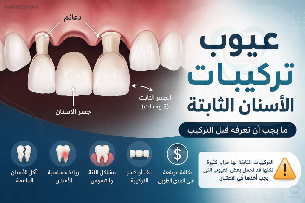 عيوب تركيبات الأسنان الثابتة